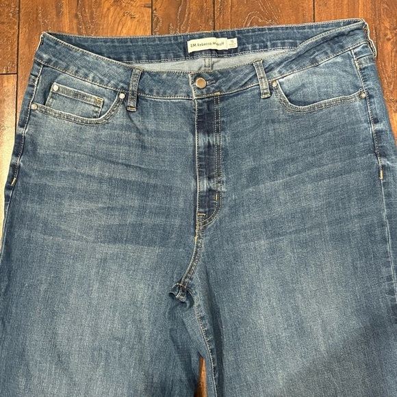 Rebecca Minkoff Blue Flare Wide leg High Waist Jeans Size 16 - Picture 4 of 10